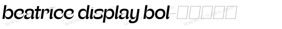 beatrice display bol字体转换